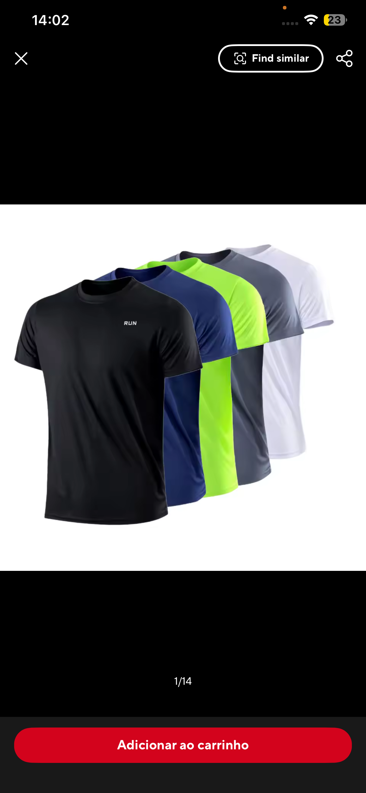 Camisa para atividade físicas